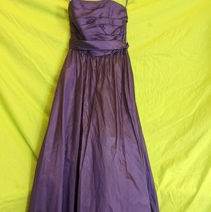 Mori Lee purple bridesmaid dress